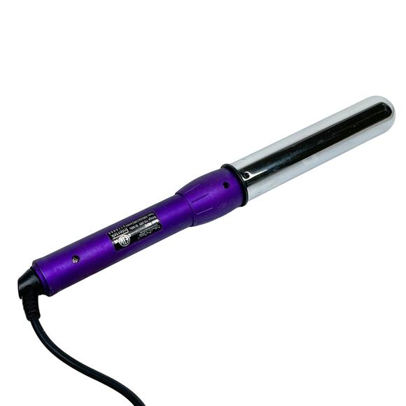 NuMe Magic Curling Wand in Purple, Clipless Titanium 32mm Digital Temp Control - Picture 3 of 6